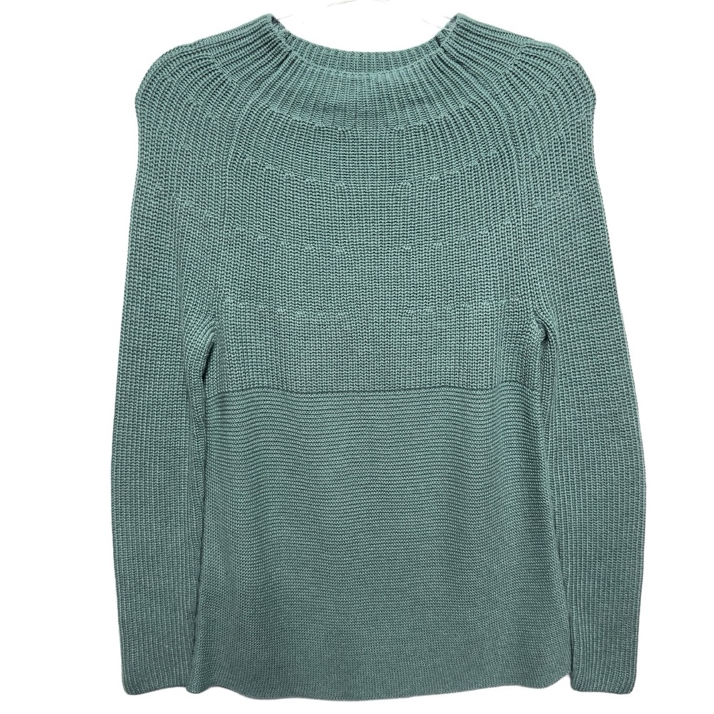 Wool Woven Knit Thick Rib Knitted Longline Tunic Sweater Pullover Jumper